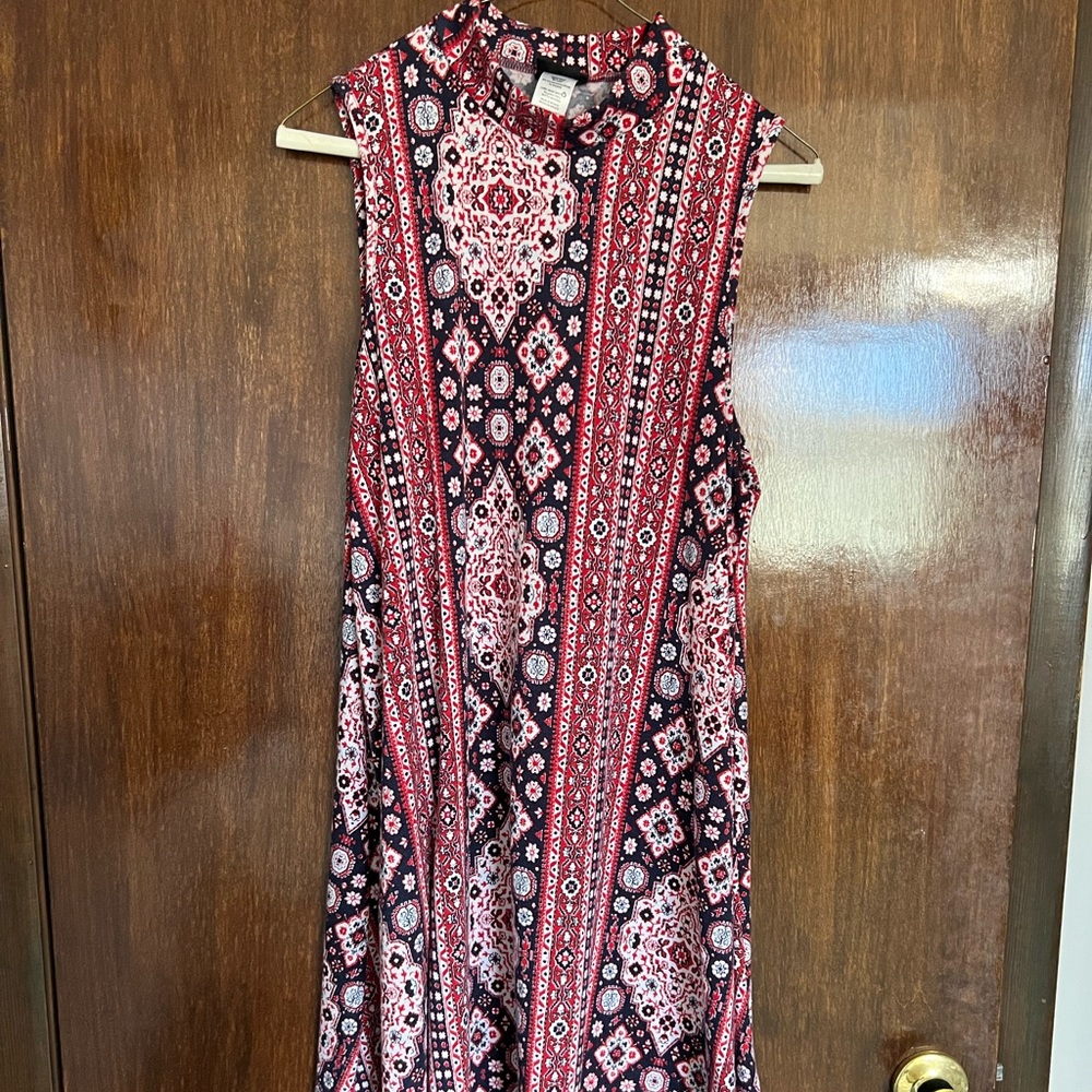 Joe Boxer Mixed Pattern Floral Sleeveless Dress